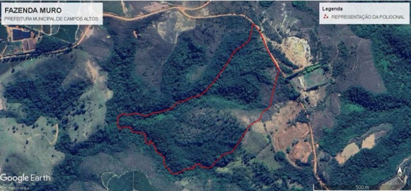 Fazenda Muro, Campos Altos/MG - Terras de campos e cerrado, área total de 25,0561 hectares