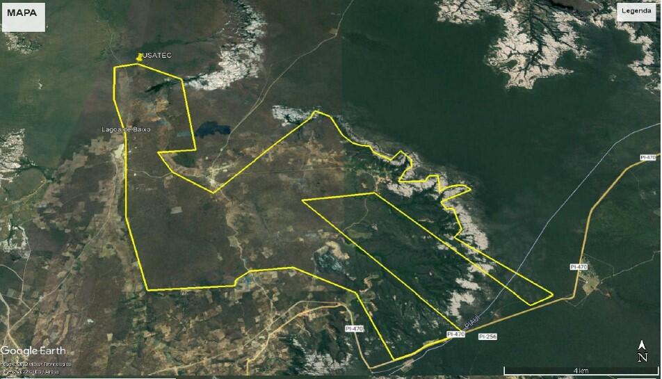 Guaribas-PI. Área rural c/ 4.877,9011ha, denominada Boqueirão. Matr. 1.612 do RI