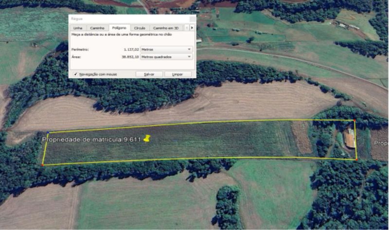 01) Imóvel matrícula nº 9.611 do ORI da Comarca de Pinhalzinho (SC): Parte do Lote Rural nº 30, da fração Araçá, com a área de 38.875 m²,…